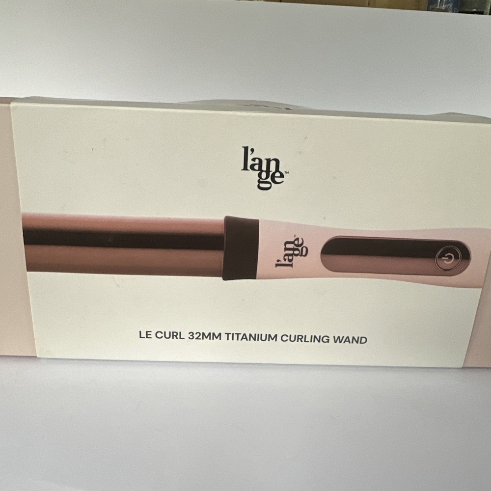 L'ange Le Curl 32mm Titanium Curling Wand Blush Pink Hair Styling Tool NEW - Picture 2 of 7